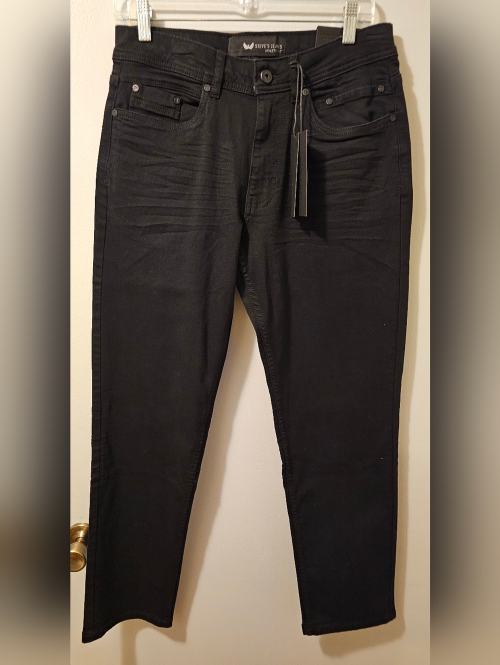 Steve's Jeans Athletic Fit Jeans‎ Black Men’s Size 30x30 NWT